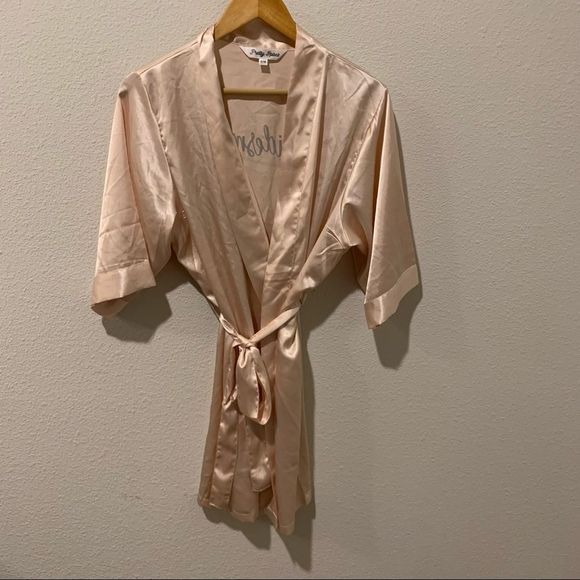 Bridesmaid Robe Rose Pink - Picture 2 of 6